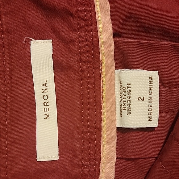 Burgundy Side Zip Skirt - Picture 3 of 5